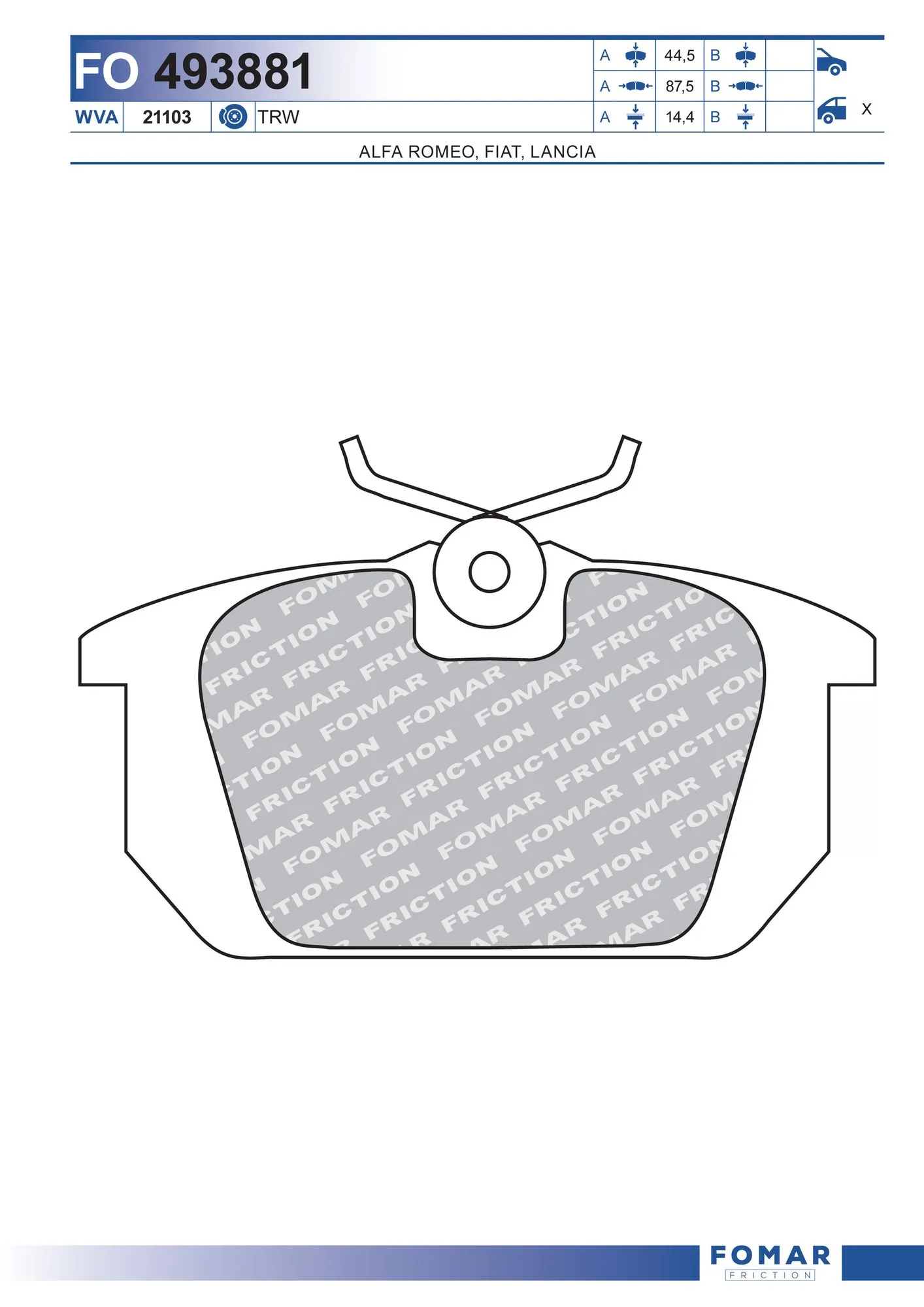Brake Pad Set, disc brake
